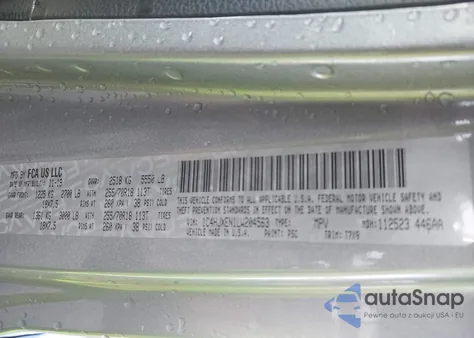 2020 Jeep Wrangler Unlimited Sahara 4X4 z USA, uszkodzony, nr VIN 1C4HJXEN1LW204563